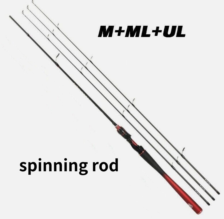 1.8M Lure Rod Casting Spinning Fishing Rod 30T Carbon Fiber Bait 4-25g Fast Pole