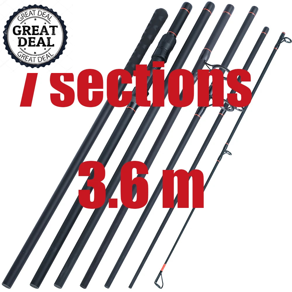 Carp Fishing Rod Feeder Hard Carbon Fiber Travel Fishing Pole Spinning Grip NEWW