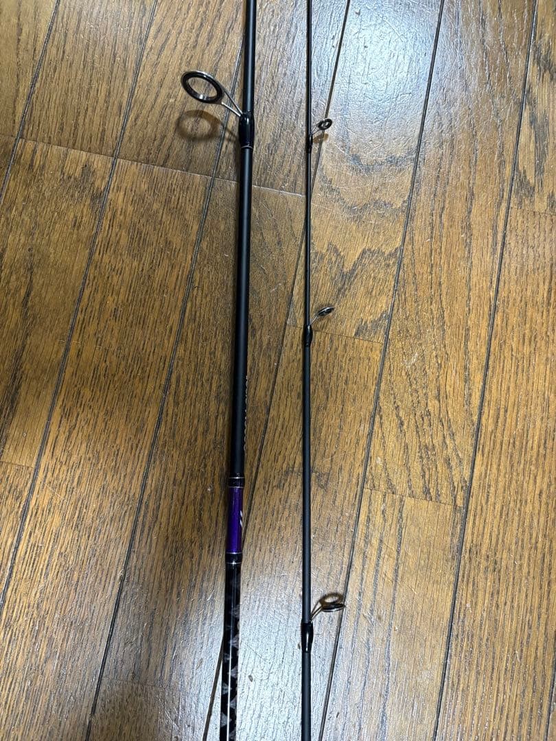 Bass Rod S602M 6ft 12lb Line Pencil Two-Piece Black/Purple New