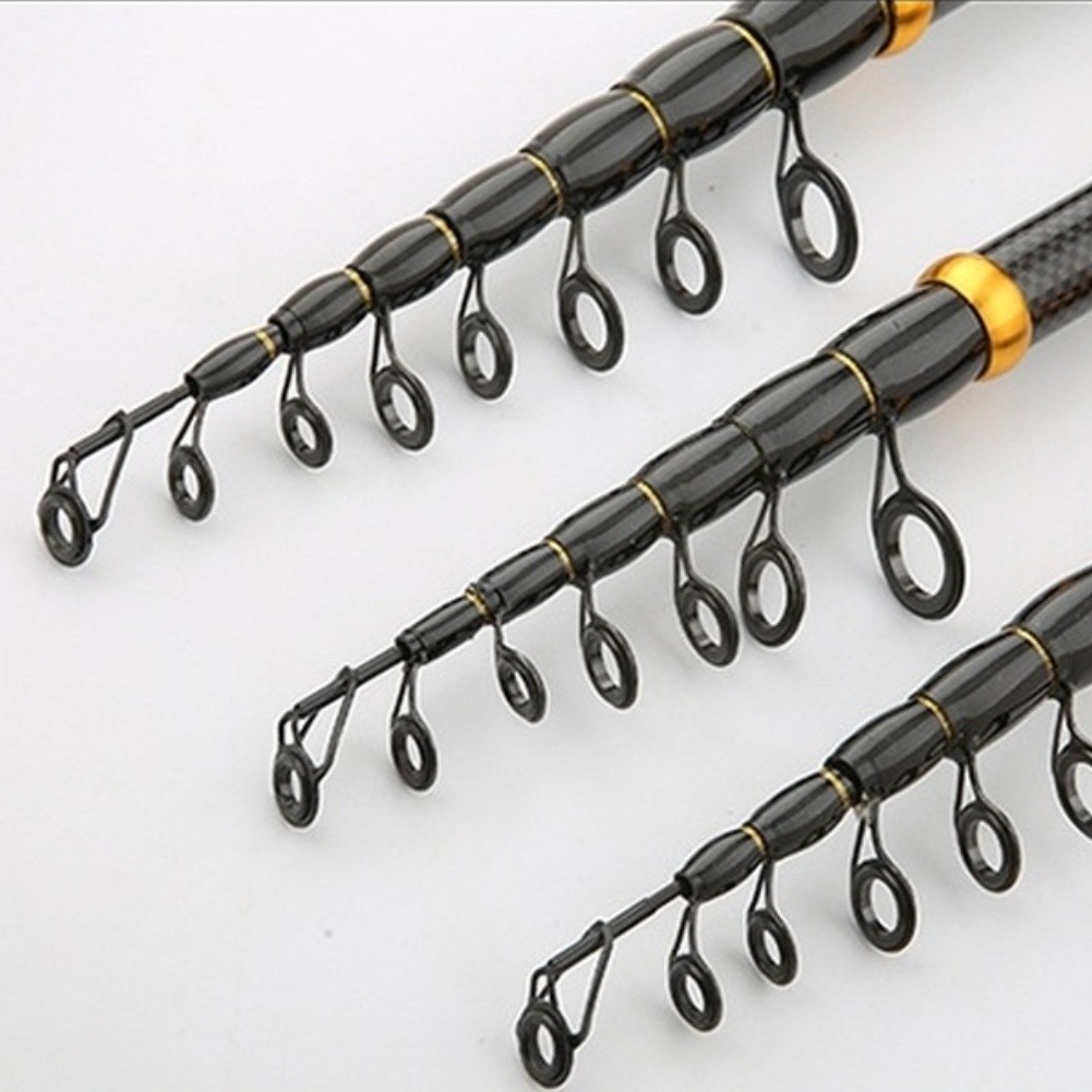 Carbon Telescopic Lure Rod 43cm Lightweight 1.8m 2.1m 2.4m Stiff Action