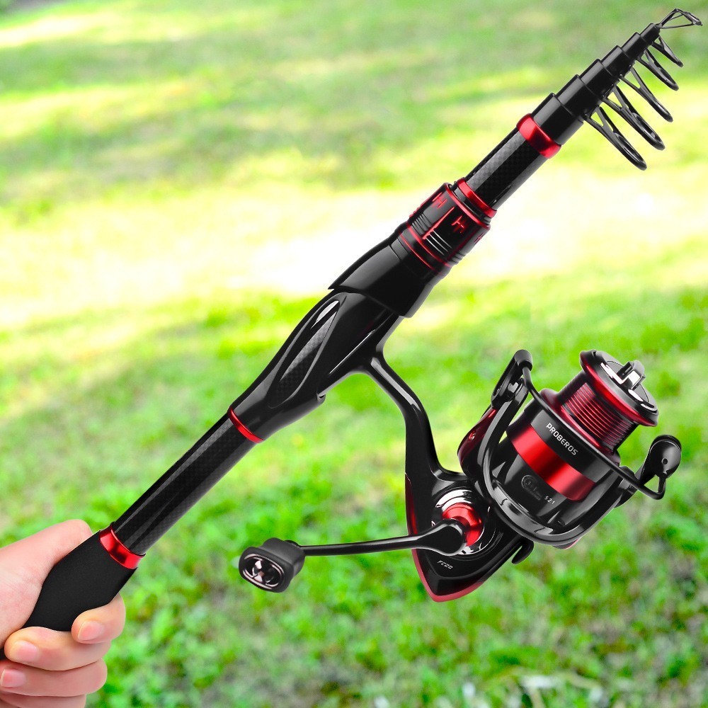 Long-distance Casting Fishing Rod Reel & Rod Combo Fiberglass Sea Fishing Rod