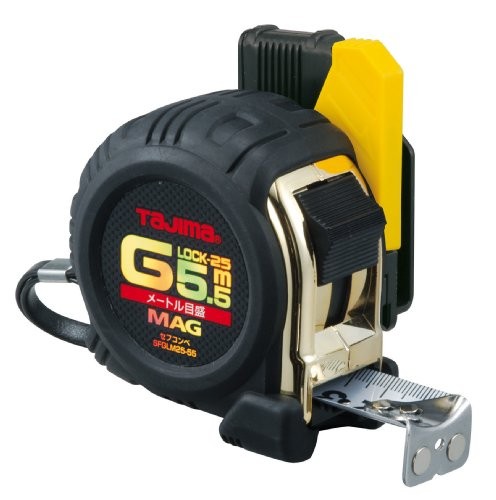 Tajima Measuring Tape 5.5m x 25mm Safe Convex G-Lock Mag Nail 25 SFGLM2555BL