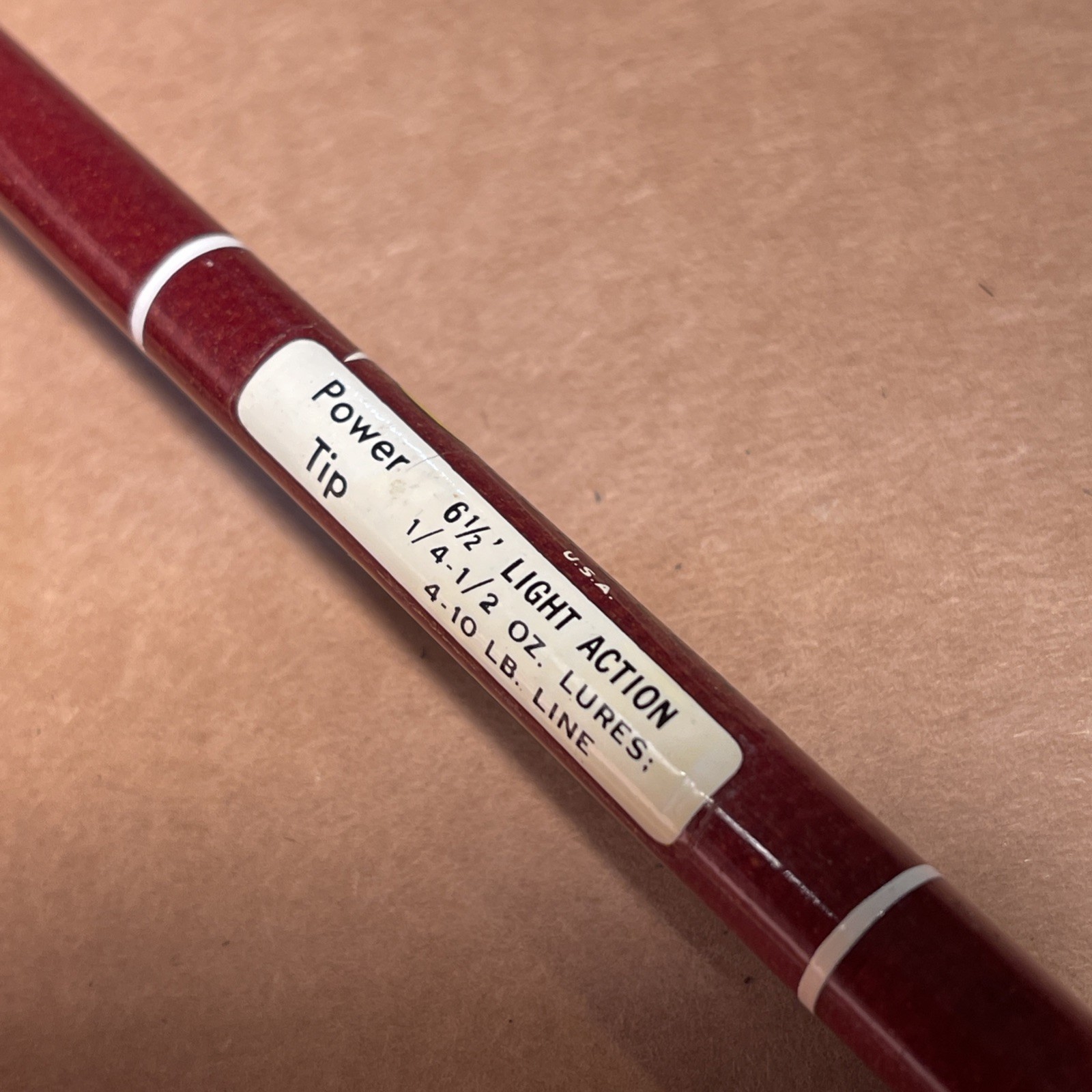 Garcia Conolon Fiberglass Spinning Rod 6.5’ Excellent 4-10 Lbs Light Action USA