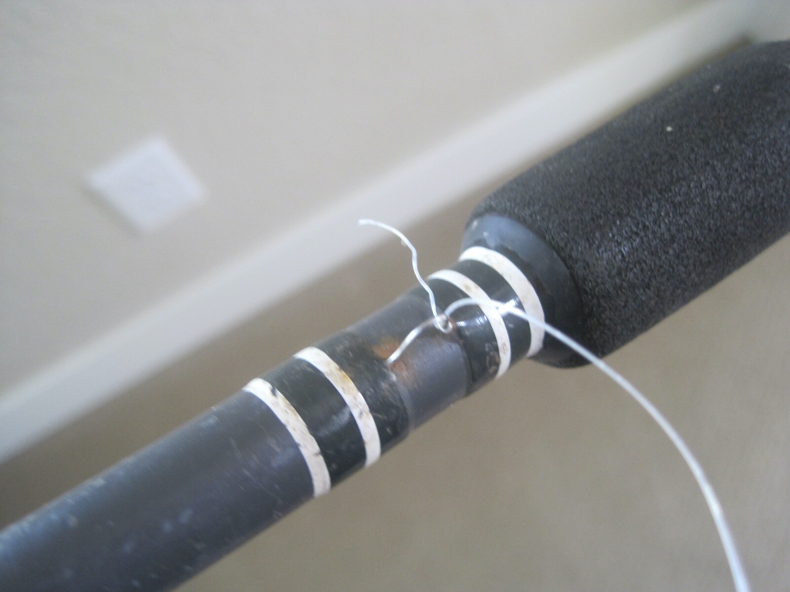 Fishing Rod Gray Foam Handle Name worn off