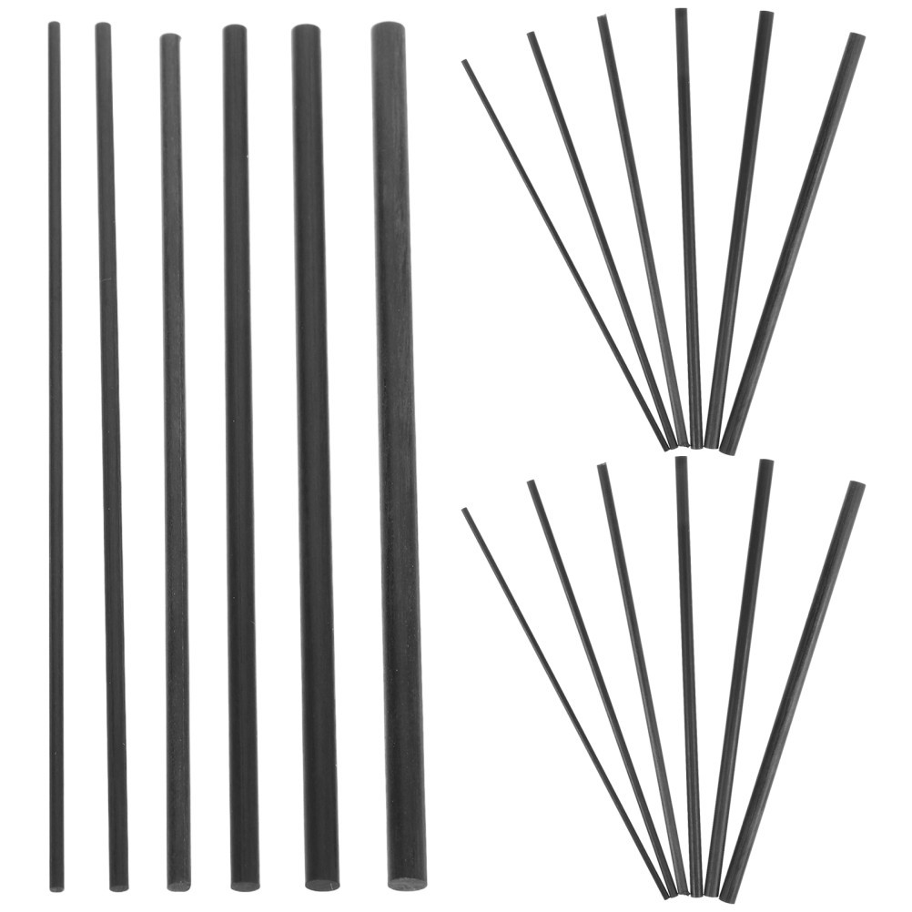 18Pcs Carbon Fiber Rod Repair Supplies Durable Fishing Pole Fixing Kit Black