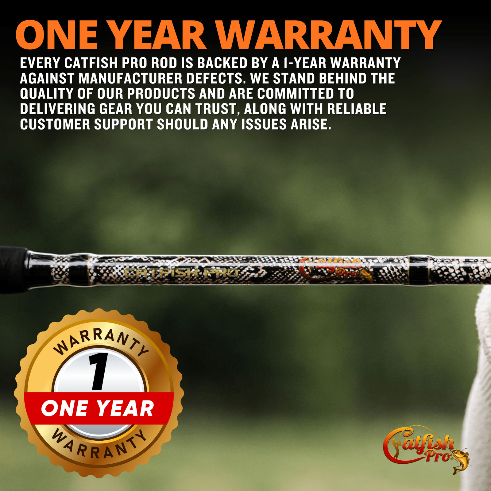 Catfish Pro 1 of 220 The Rattlesnake Casting Rod-Limited Edition 7’6″