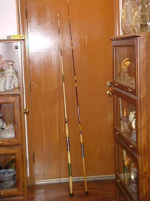 Lot (2) Big Game Saltwater Rods TRUE TEMPER 2525 6′ & CORONET Custom Made 6 1/2′