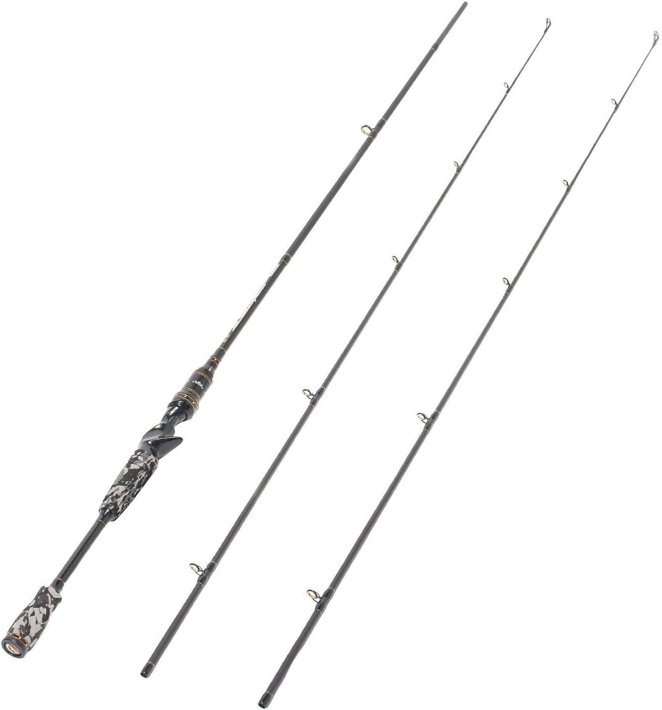 Camo Legend 2-Piece 7ft Casting Rod – 24 Ton Carbon Fiber Baitcasting – Mediu…