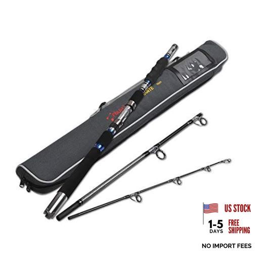 3-Piece Spinning Rod Heavy Spinning Fishing Rod Portable Fishing Length: 7′