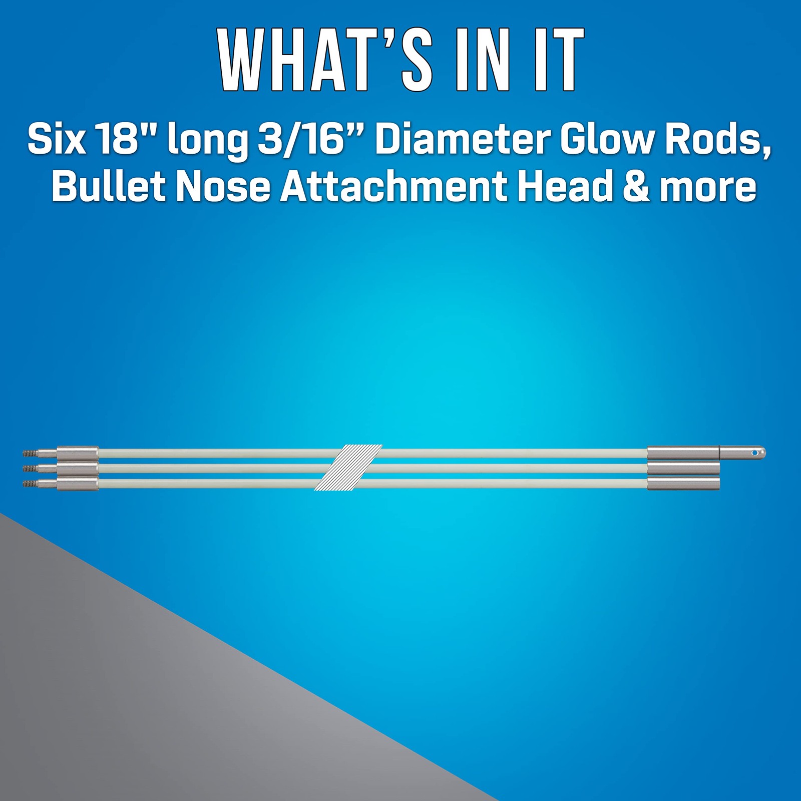 Jonard Tools Rdg-9 Compact Glow Rod Kit 9 Ft 3/16 Diameter