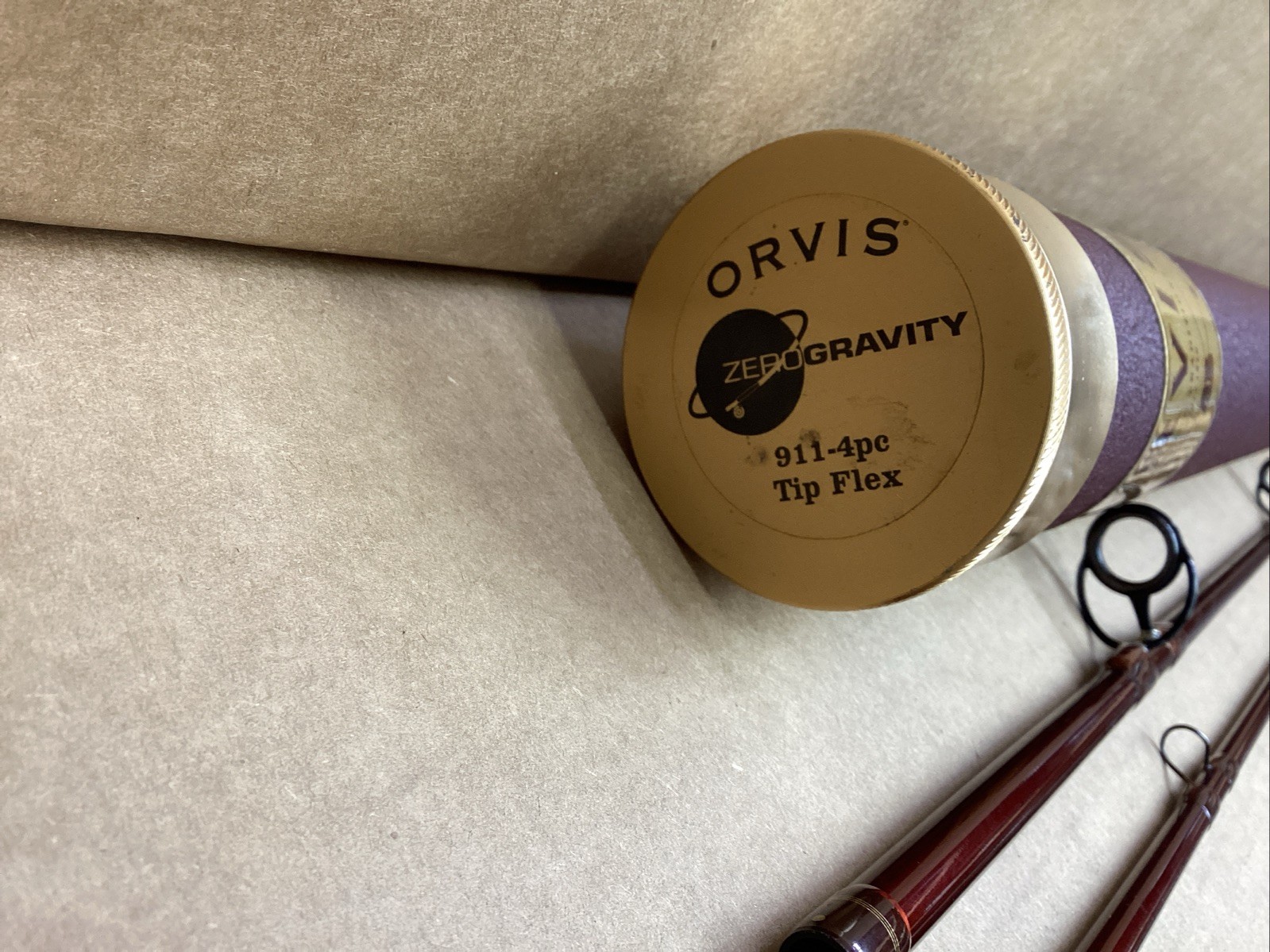 Orvis Zero Gravity 4 piece Tip Flex 9.5′ Line #11 Trout Fly Rod With Tube Superb