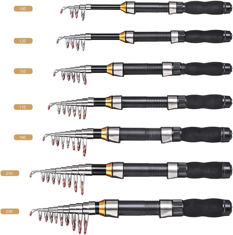 1PCS Telescopic Fishing Rod 1.0m-2.3m Fishing Pole Glass Rod Super Short Mini
