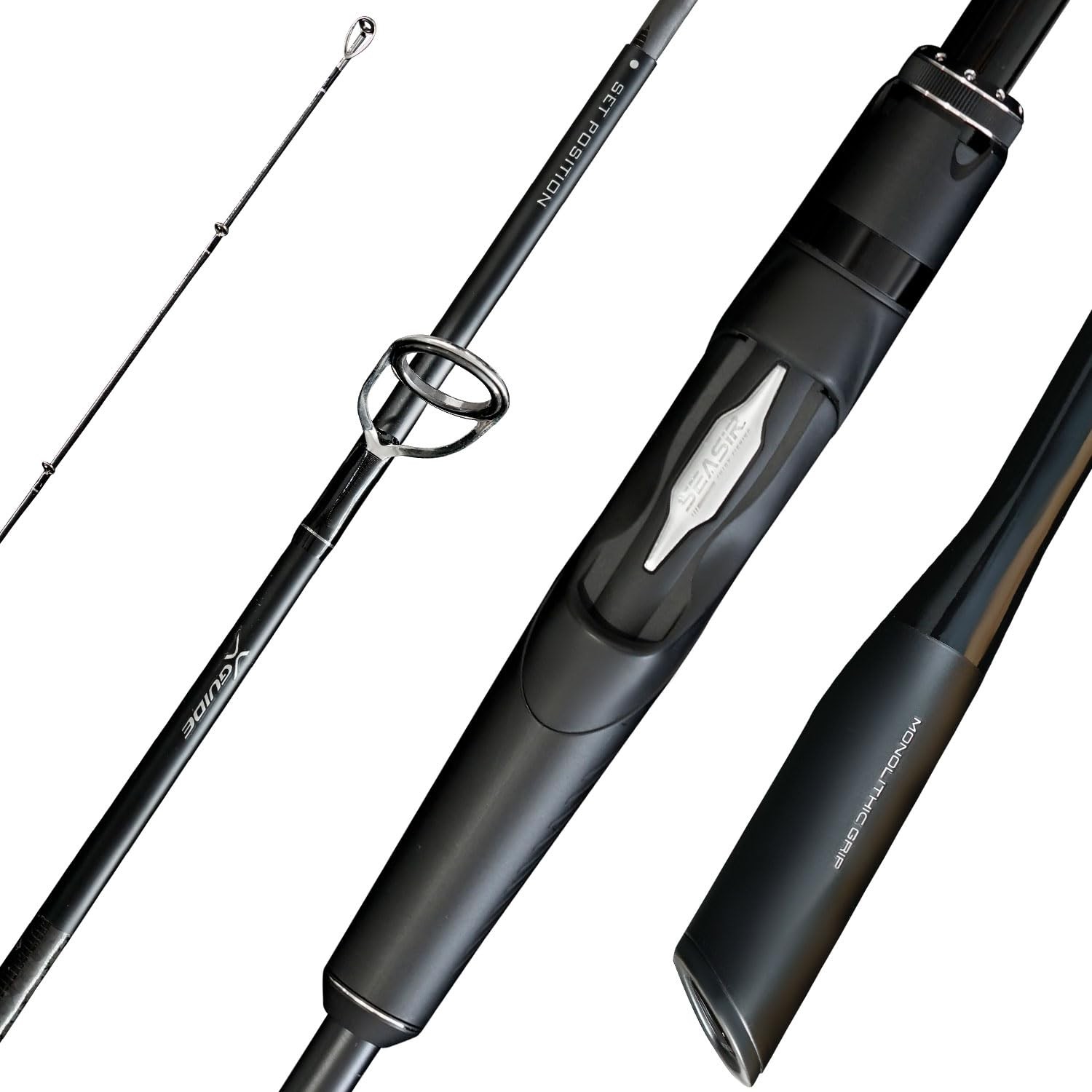 SEASIR Overcast Saltwater Fishing Rod, Freshwater Spinning Rod 6’6/7’6/8’/8’6, 2