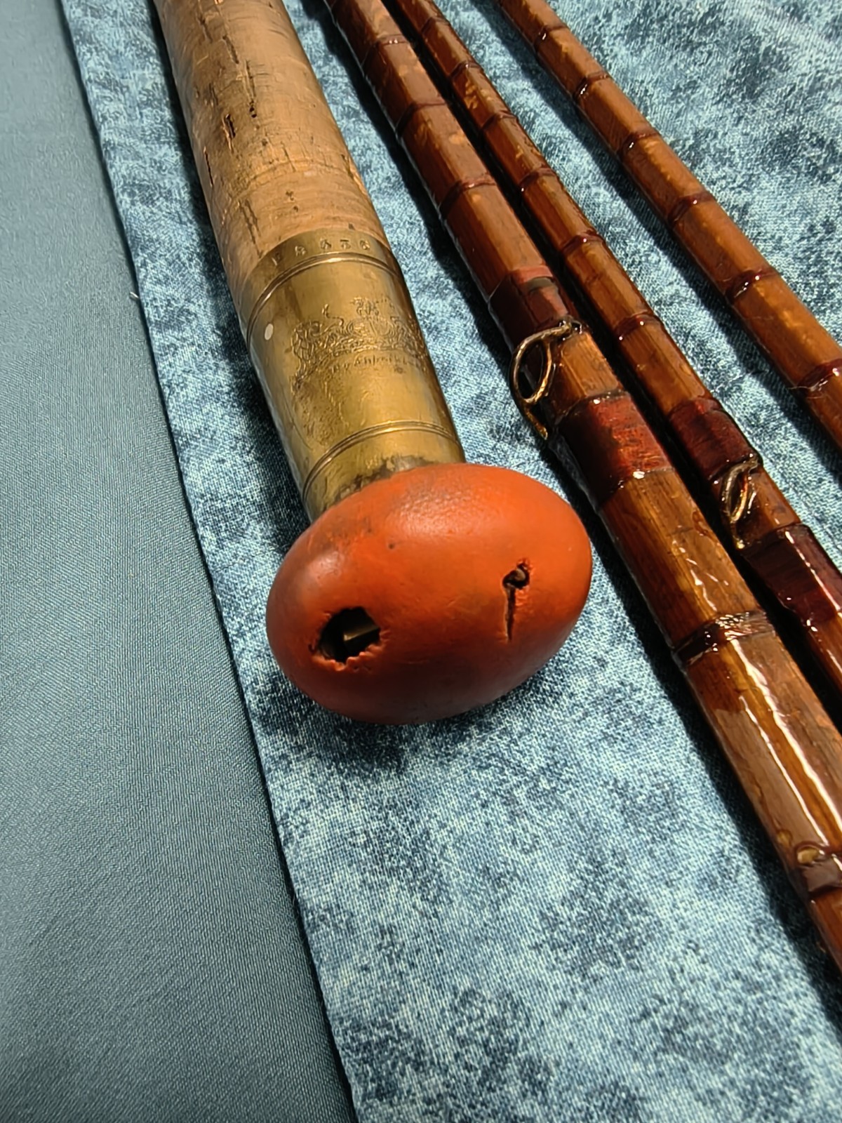 1927 Hardy 14’2″ The Gold Medal Rod Palakona Regal Bamboo 4 Piece Extra Tip