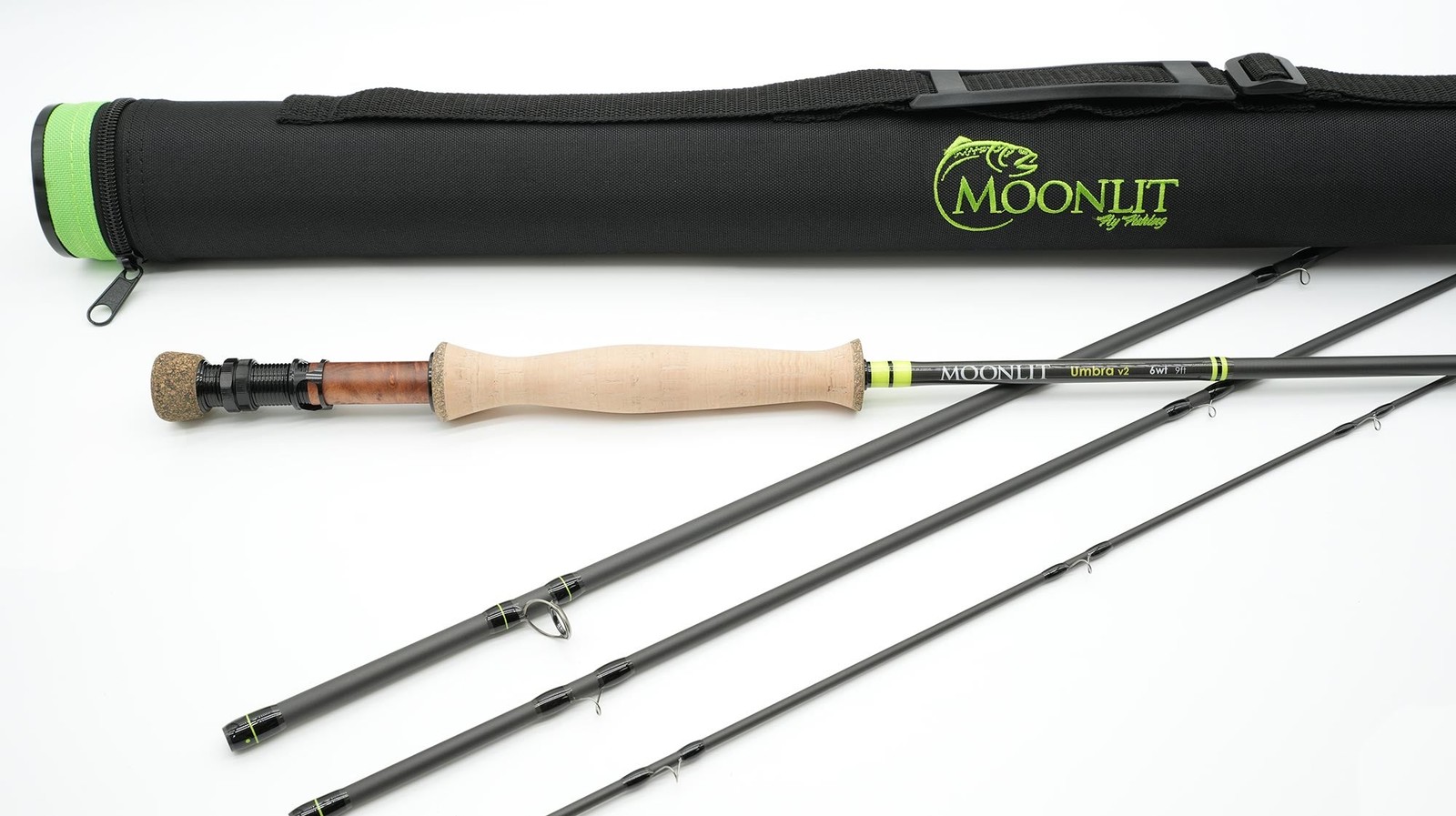 Moonlit Umbra V2 Graphite 9′ 6wt Fly Rod (Premium Performance ) Adaptive Fast