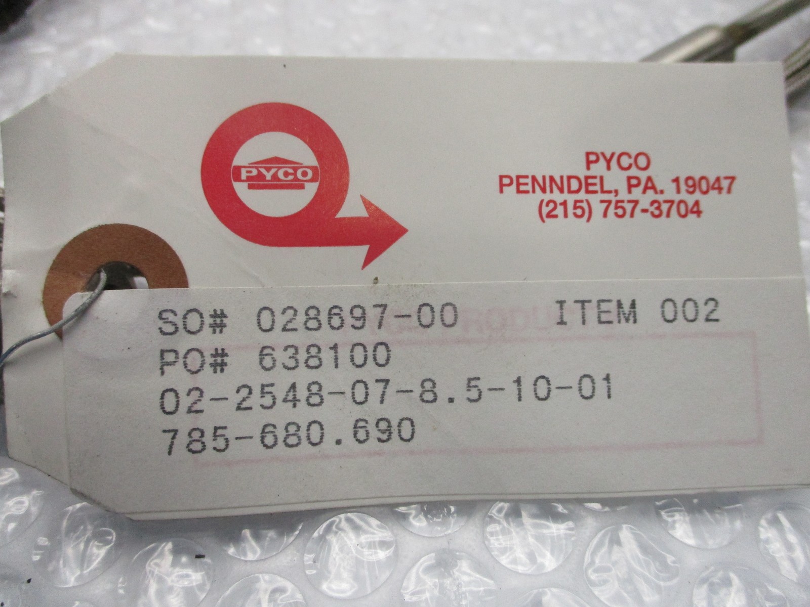 PYCO 02-2548-07-8.5-10-01 ROD NSNP