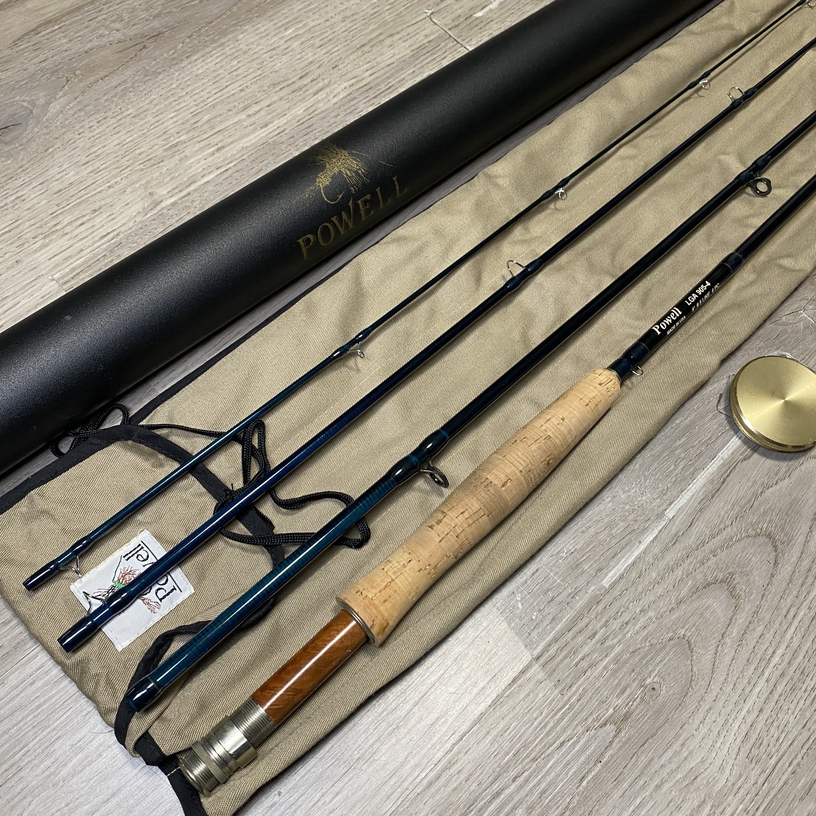 [Excellent] Powell LGA 905-4 9’0” 5wt Fly rod w/sock Tube