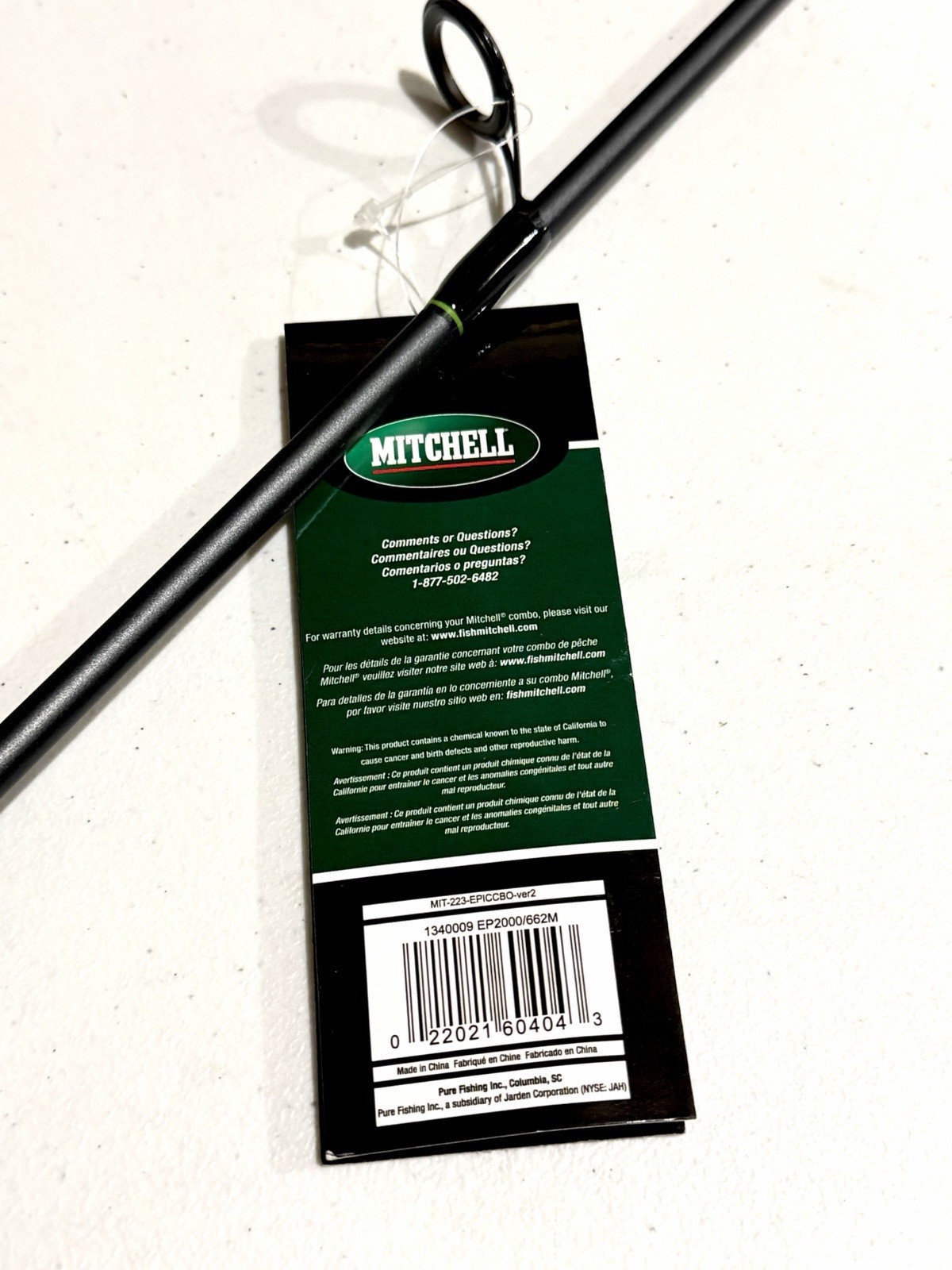 NEW Mitchell Epic Spinning Fishing Pole 6’6” 2-Pc Medium Rod