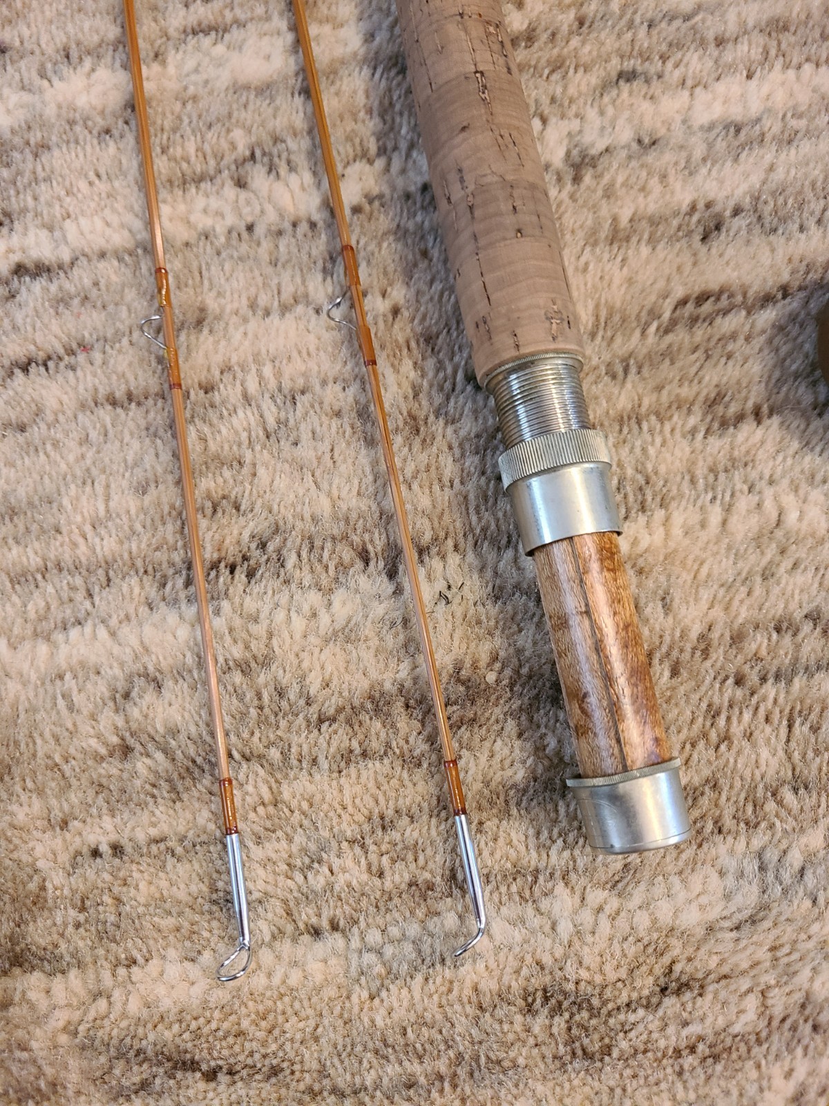 C.F. Orvis “125” Impregnated Bamboo Fly Rod. 8′ . 6wt. W/ Tube & Sock.