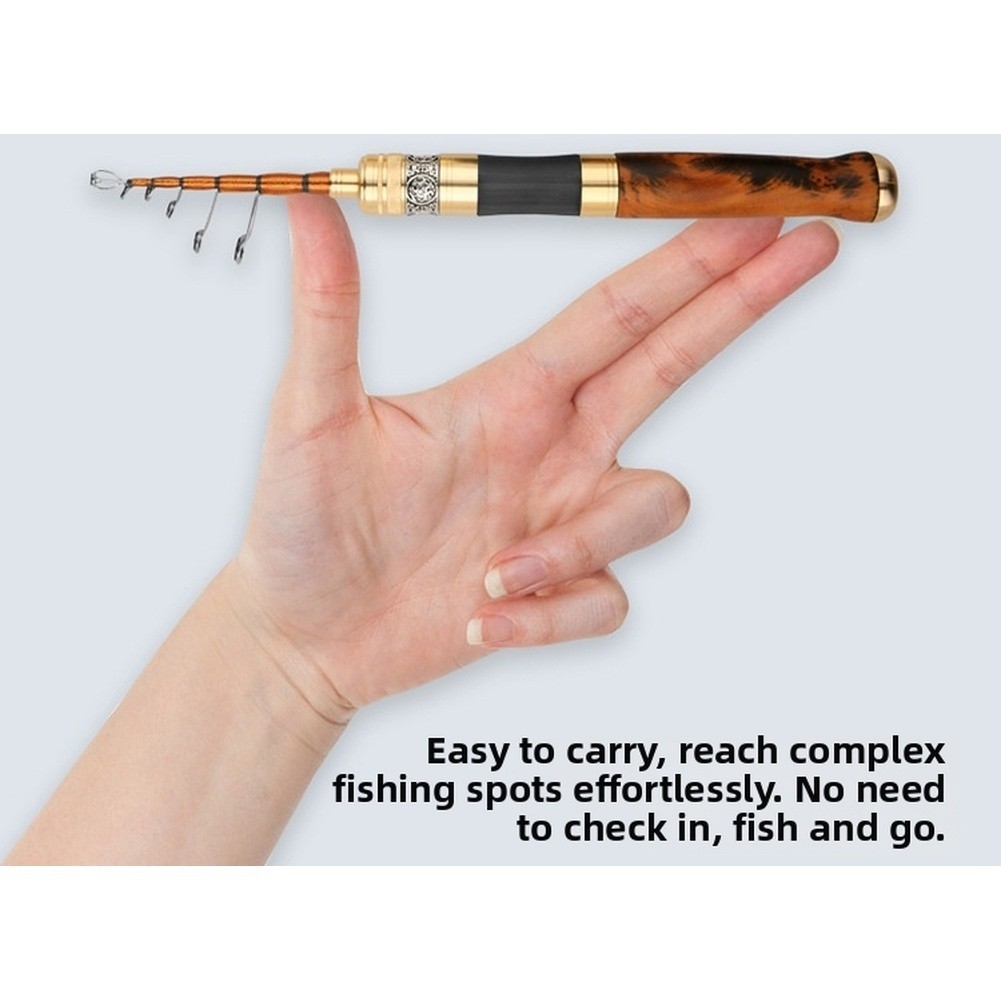 Ultralight Carbon Fiber Telescopic Fishing Rod Light Weight for Trout Stream