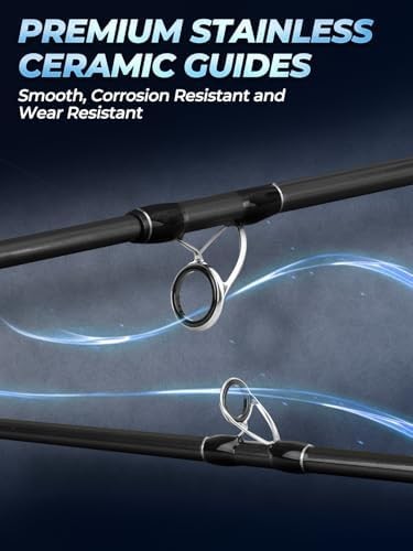 Travel Fishing Rod, Telescopic & 4-Piece Portable 24T Carbon Fiber Rod, Stainles