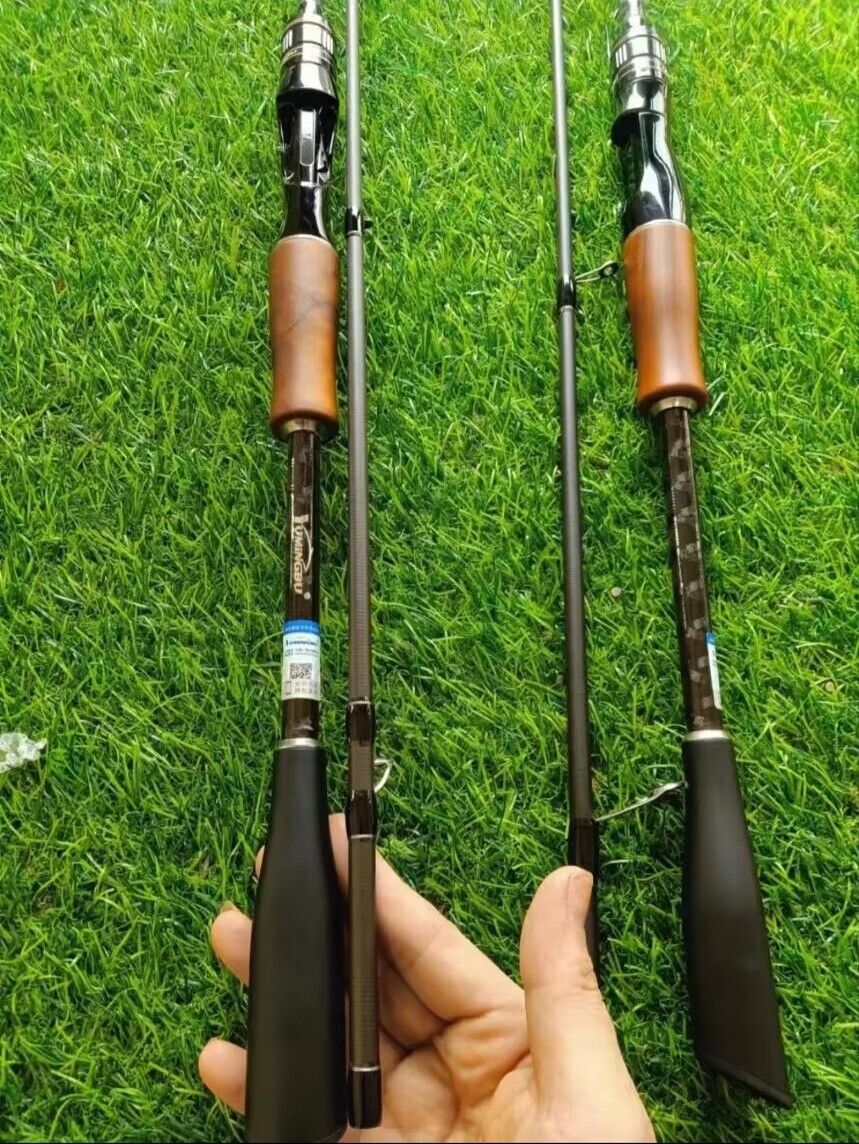 6 ft Trout Fishing Rods Carbon Fiber Spinning/casting Rod Carp 2 Sections Poles