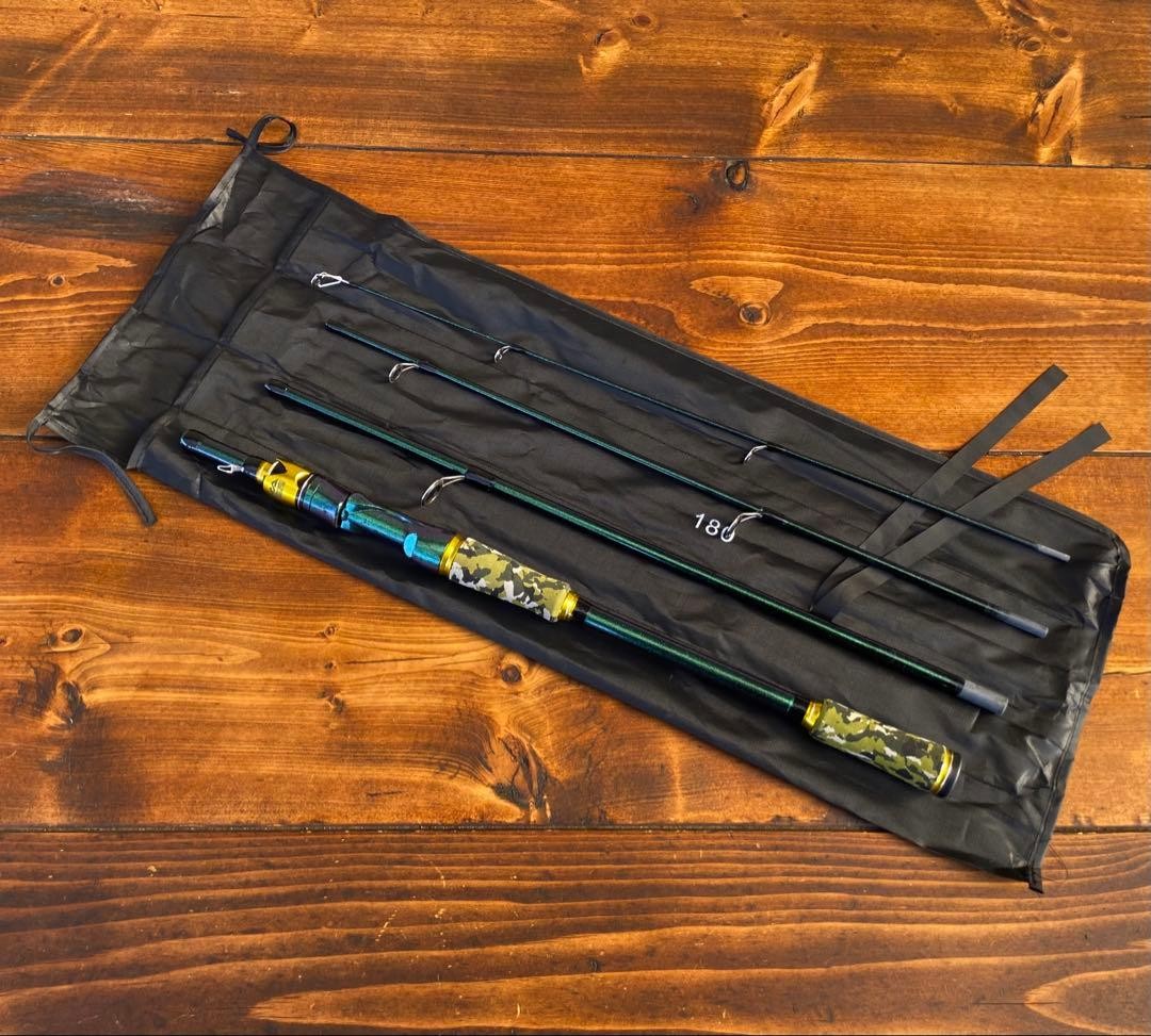 Ultra-light 6ft Carbon Spinning Rod 4-Piece for Bass, Trout, Surf, Used