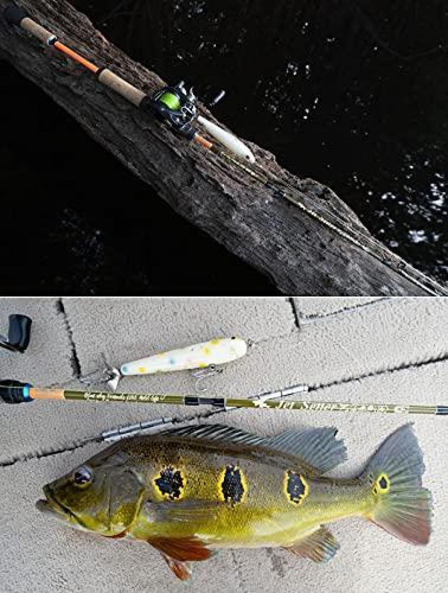 Jet Slow JetSetter 510C AM Amazon 3 Piece Baitcasting Rod New