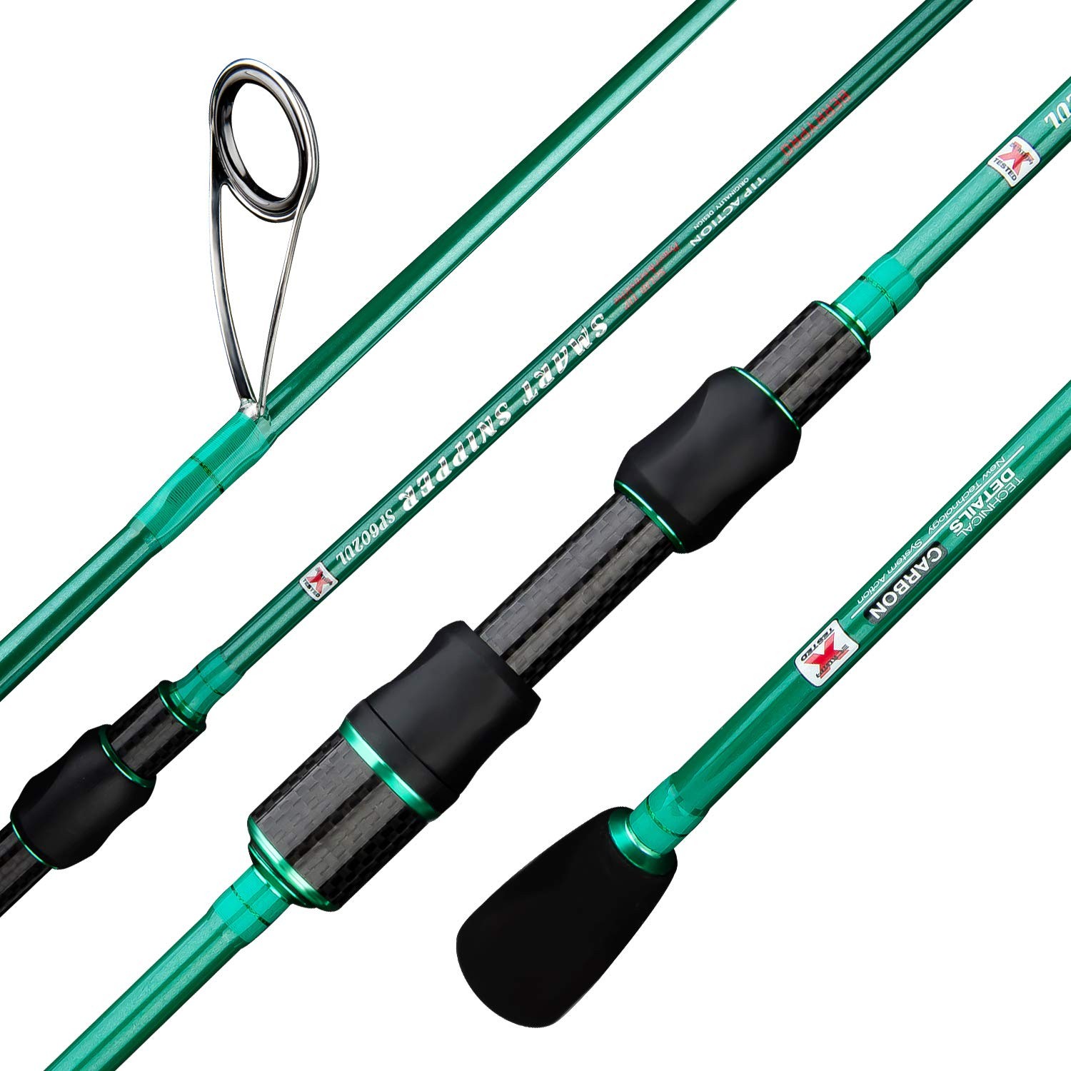 Ultralight Spinning Fishing Rod, Travel Spinning Rod with Solid Carbon tip Fa…