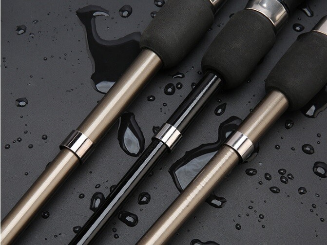 Mini Fishing Spinning Casting Rod 1.3-1.8m Telescopic Carbon Fiber Pole Sea Bass