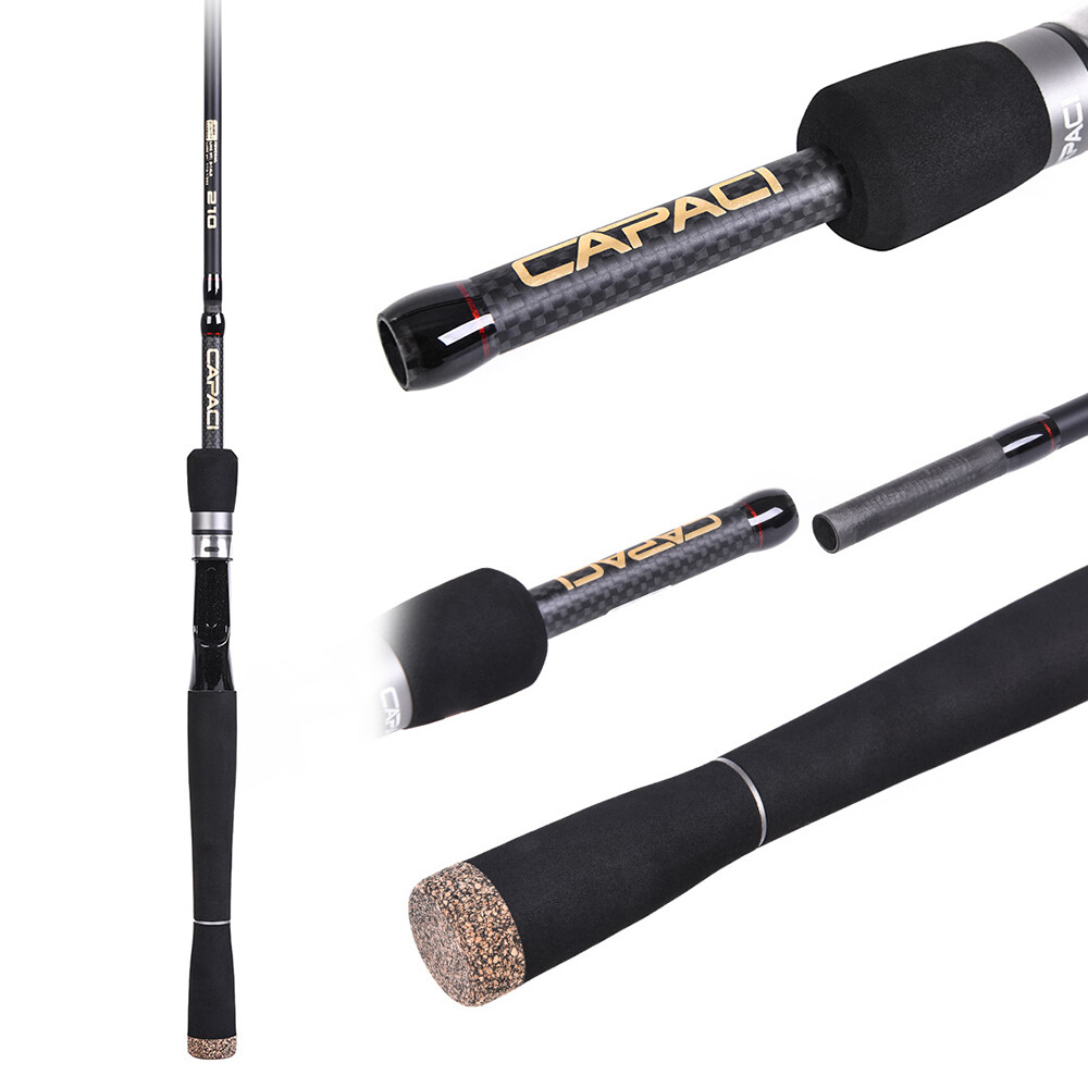 2.1m / 2.4m 6 Sections Carbon Casting Fishing Rod Lure Fishing Rod R1E7