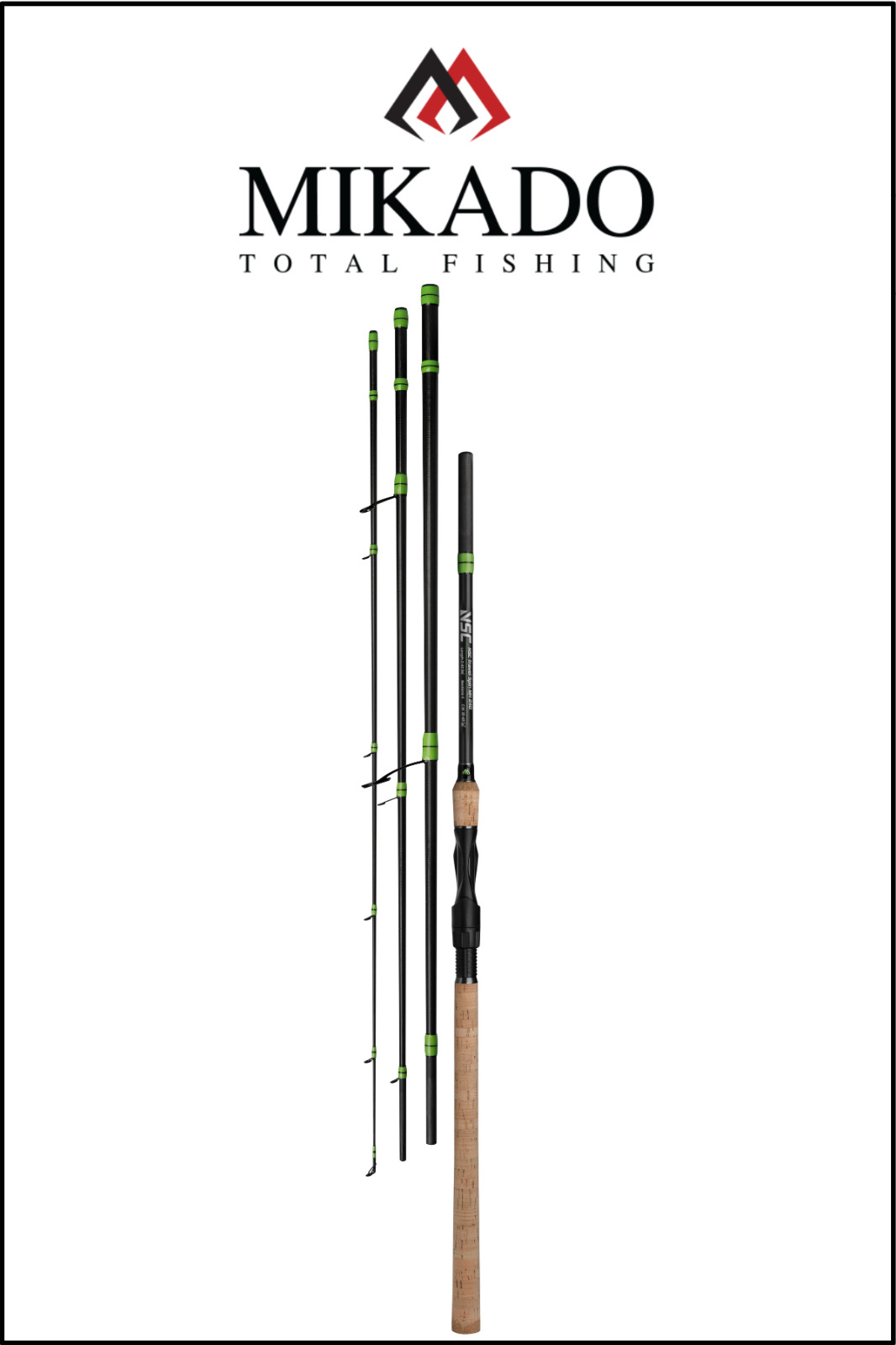 Mikado NSC Travel Spin 4 Piece Fishing rod MH 240cm 15-70g CW Lightweight