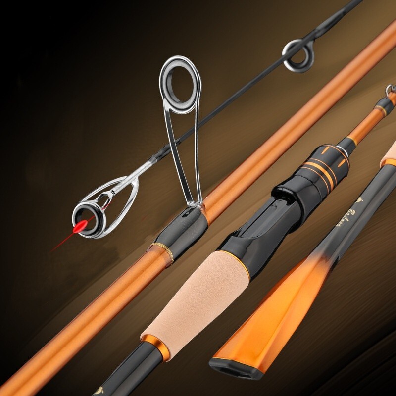 Trout Fishing Rod Carbon Fiber Spinning/casting Rod Fishing Pole 2 Sections Fast