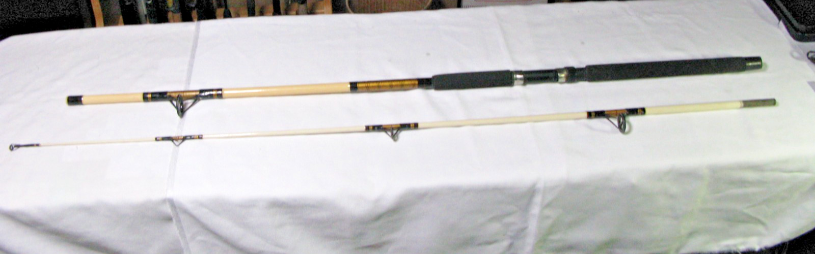 Pro Angler 8’0″ Custom Built Spinning Rod 8080, 2 Pc, Med Hvy Pwr, 12-25lb-VGUC*