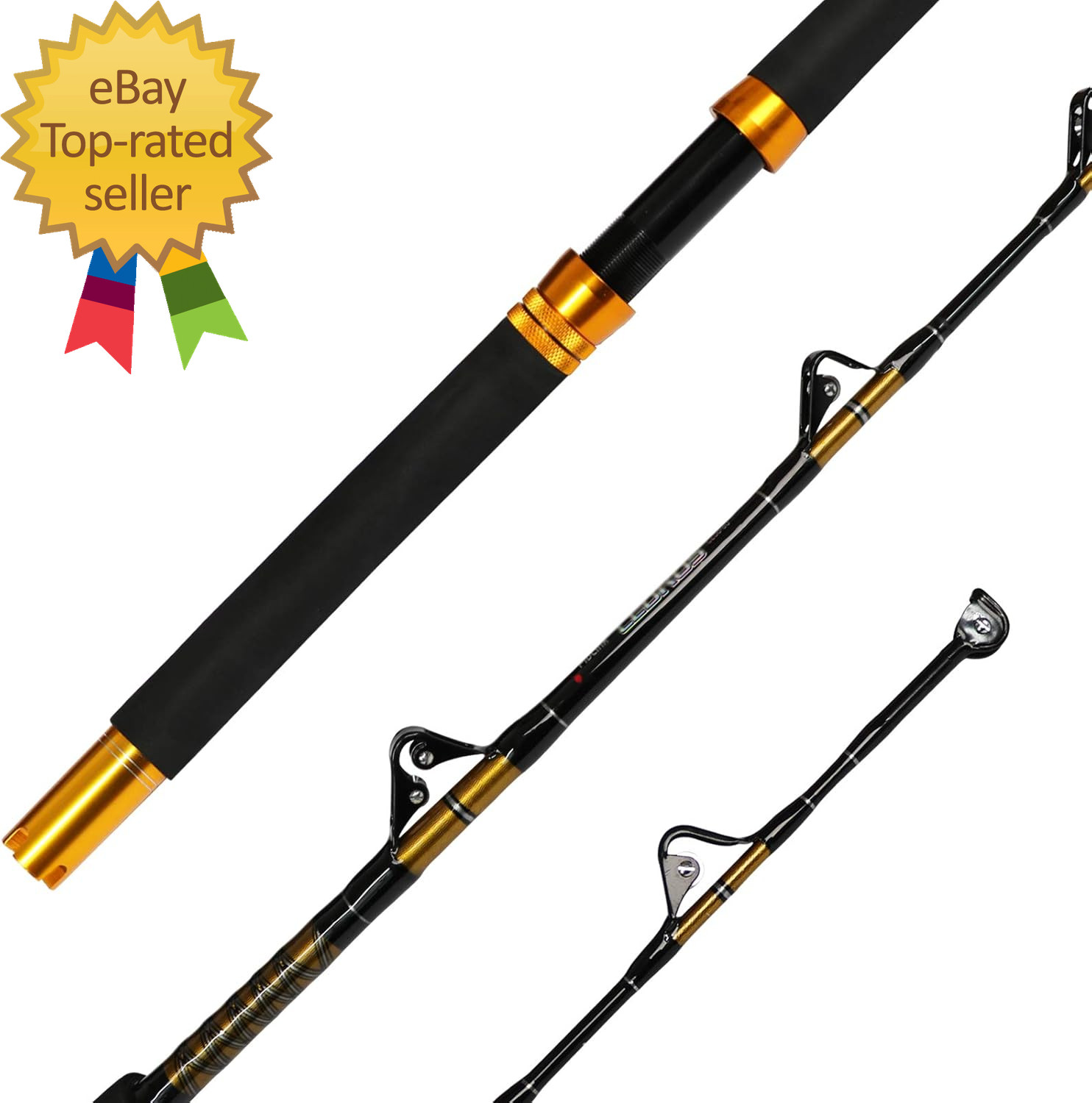 1-Piece/2-Piece Saltwater Offshore Heavy Trolling Rod Big Game Roller Rod