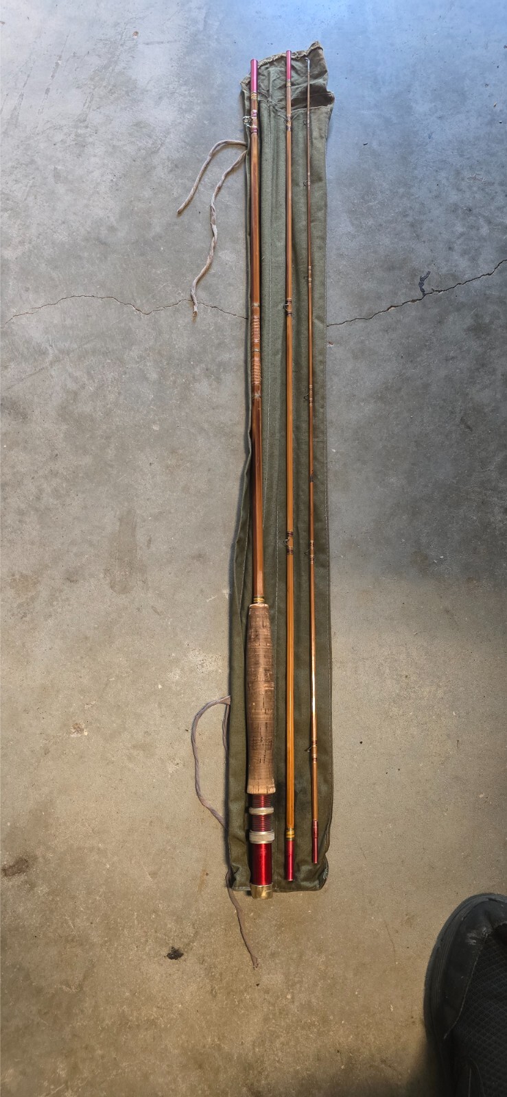 HAND CRAFTED CUSTOM 1940’S-50’S 6 SIDED FEATHERWEIGHT BAMBOO FLY ROD #0315715