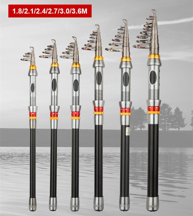 1.8-3.6M Telescopic Fishing Rod High Carbon Fiber Spinning Carp Feeder Bait