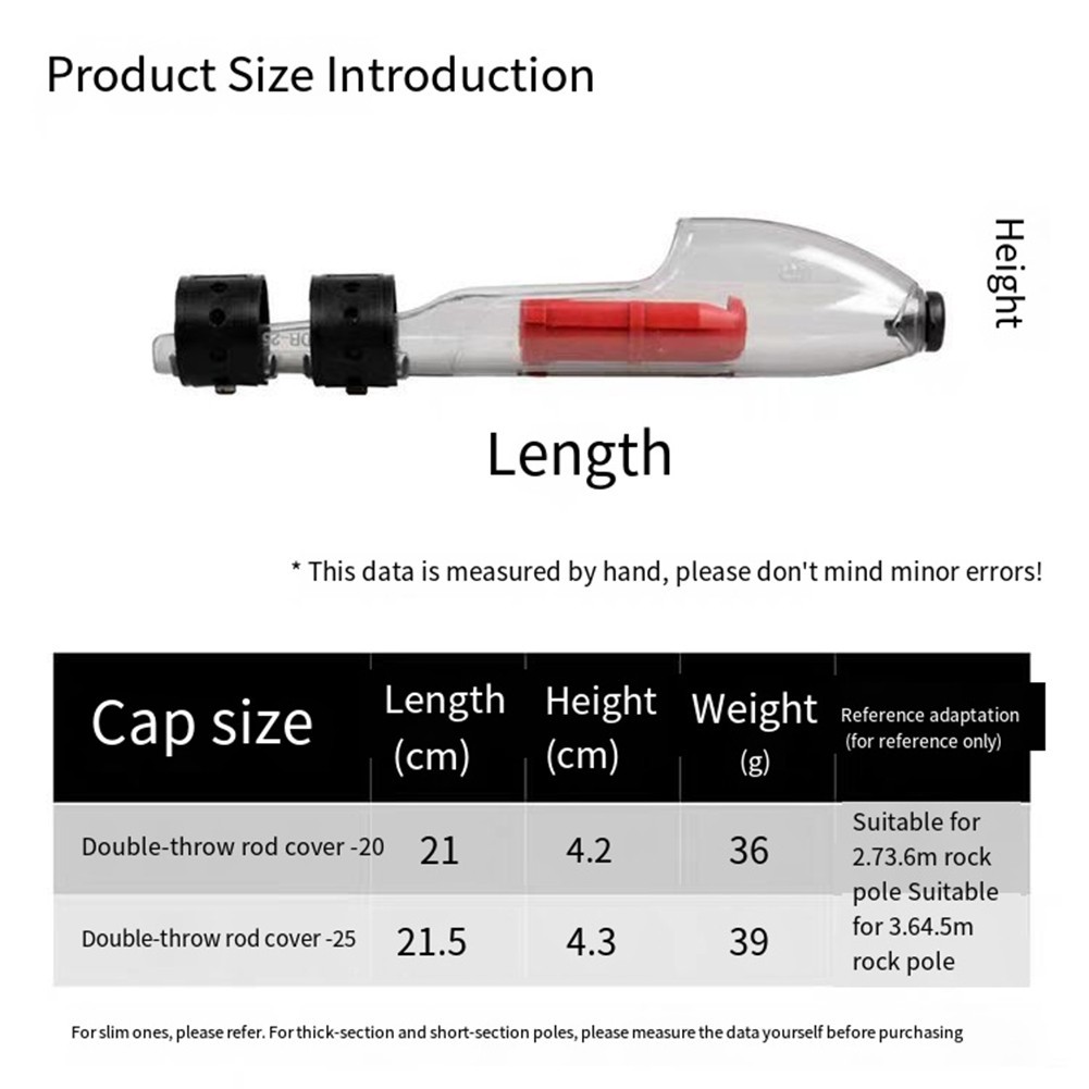Fishing Rod Protective Cover Telescopic Fishing Rod Cap Black And Red Variation