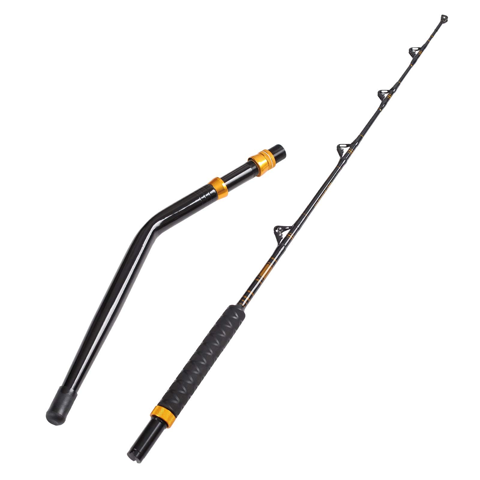 Fiblink Bent Butt Fishing Rod 2-Piece Saltwater Offshore Trolling Rod Big Gam…