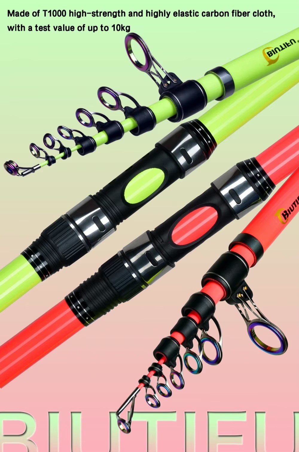 Telescopic Fishing Rod Sea Surf Pier Saltwater Freshwater Rods Various
