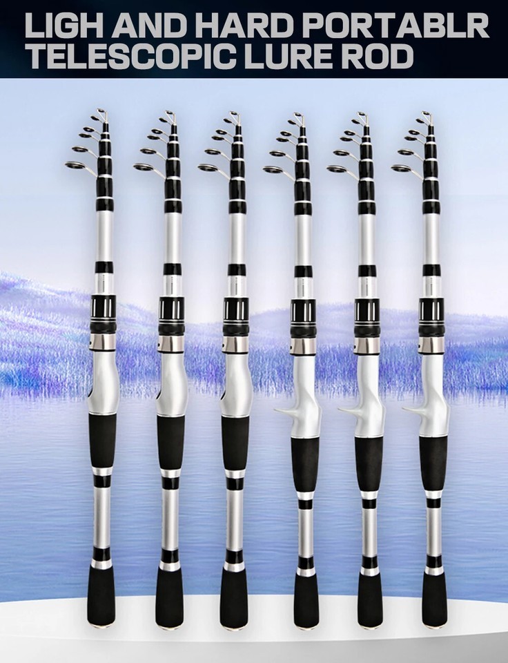 Hard Telescopic Fishing Rod Long Casting Pole Carbon Fiber 1.5m-2.4m Fast Pole