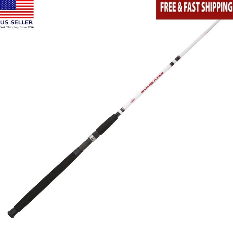 7’6″ Casting Rod Medium Power Titanium Guides Two Piece Fiberglass Rod Graphite