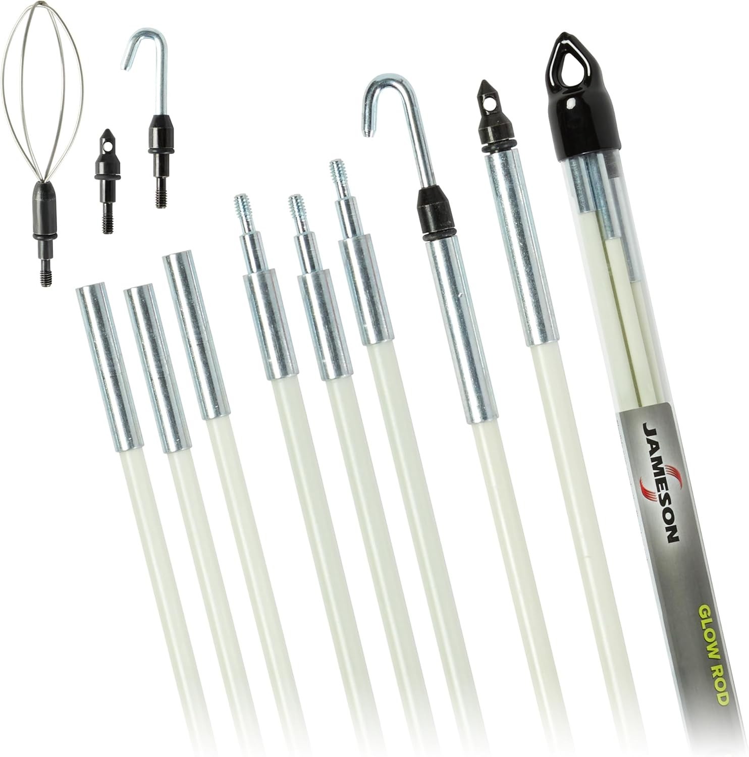 Jameson 35” Fiberglass Glow Rod Kit: Ultimate Fly Fishing Gear for Trout & Bass