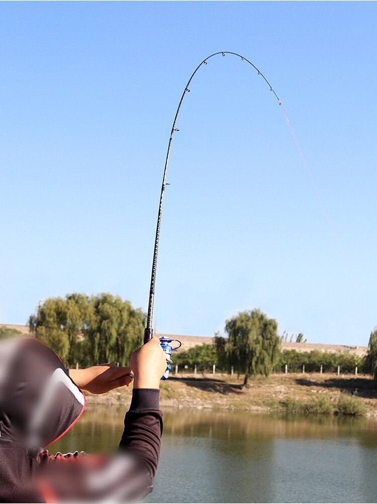 1.68M/5.51FT Fishing Rod Portable Fishing Pole Carbon Fiber Spinning/Casting Rod