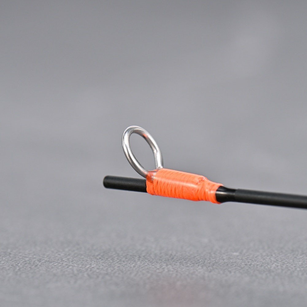 Compact Carbon Ice Fishing Rod 50cm Telescopic 2 Section With Line Wrap Buckle