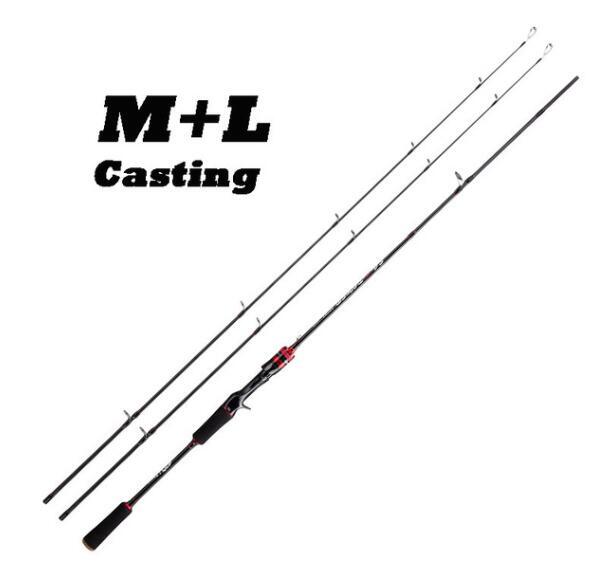 Fishing Rod 1.68M 1.8M Carbon Spinning/Casting Rod Trout Lure Travel Pole M/L/MH