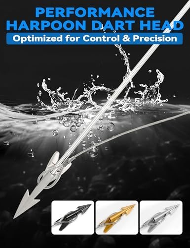 BLUEWING Heavy-Duty Harpoon Dart Head with Stainless Steel Tip and Wire