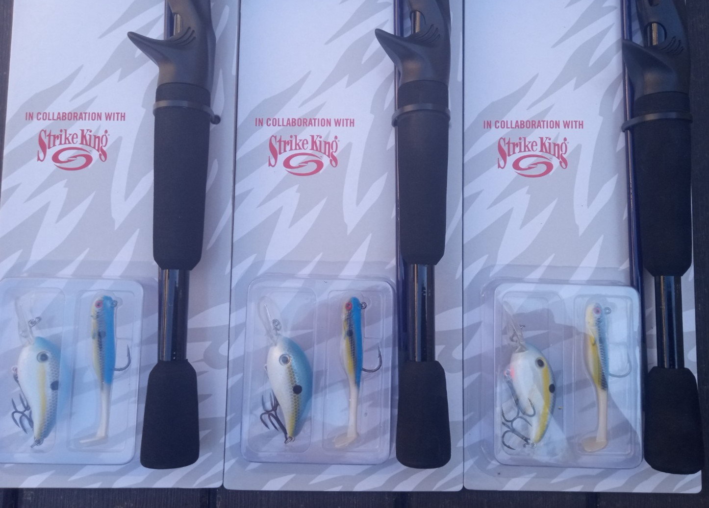 lot 3* new Zebco metal 33 Custom-Z 6″6′ rod Combo w/strike king crankbait