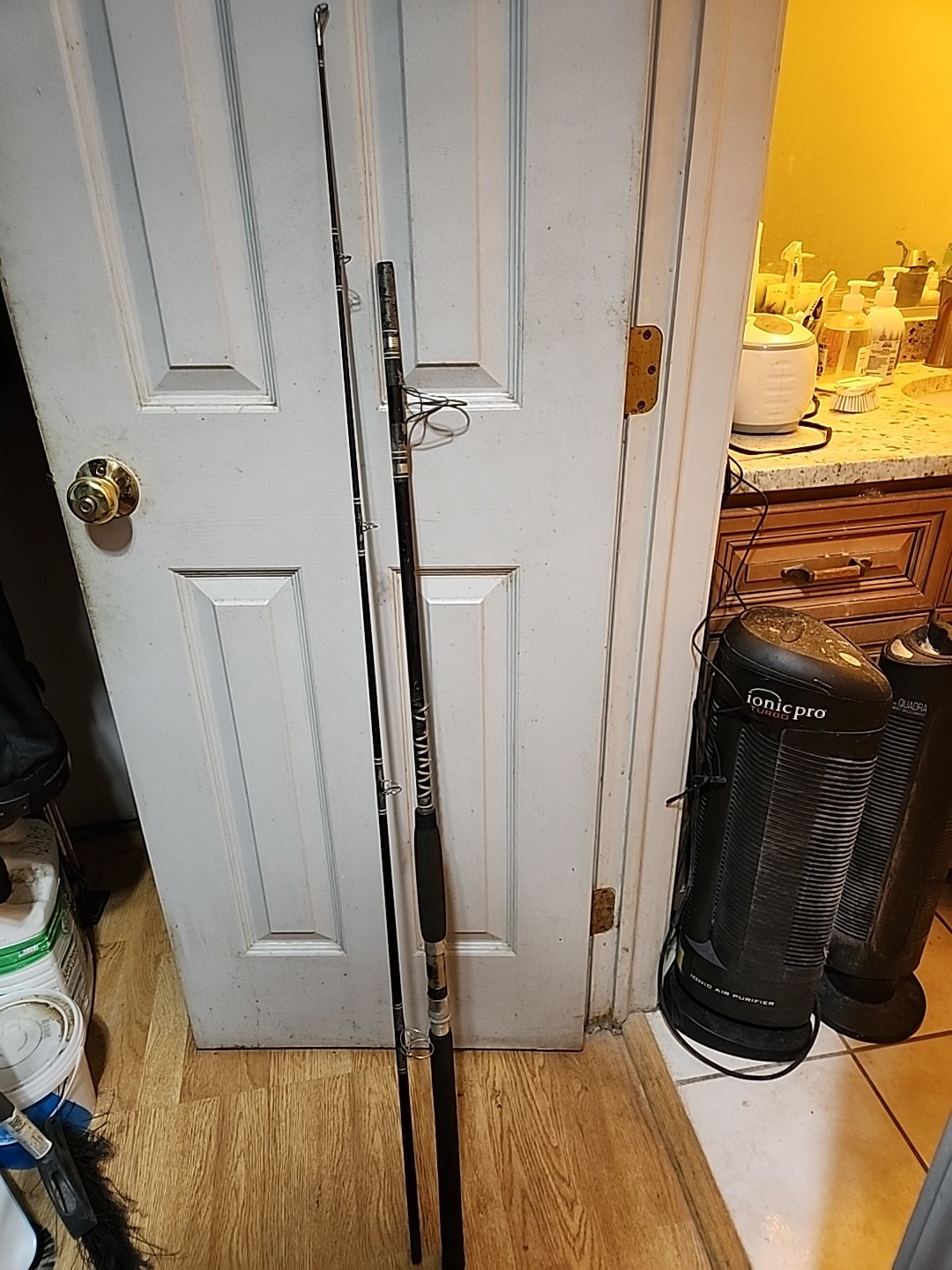 Master Model 5200 Black Graphite Spinning Rod 2 Piece Big Game Fishing Pole
