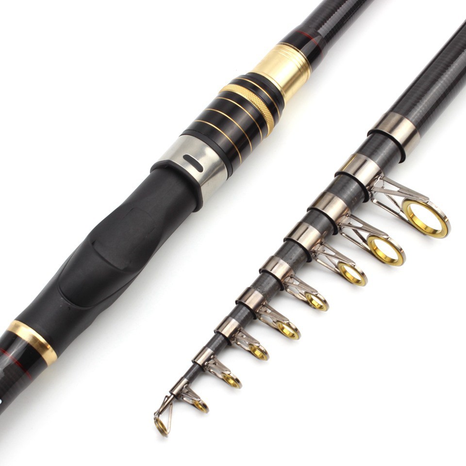 1.8M-3.0M Telescopic Fishing Rod Carbon Fiber Sea Fishing Pole Super Hard